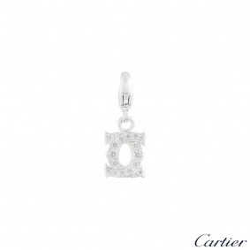 Cartier White Gold Diamond C De Cartier Charm 0.21ct G+/VS+